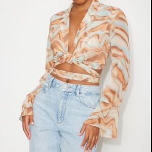 Sunny wrap blouse from Dynamite